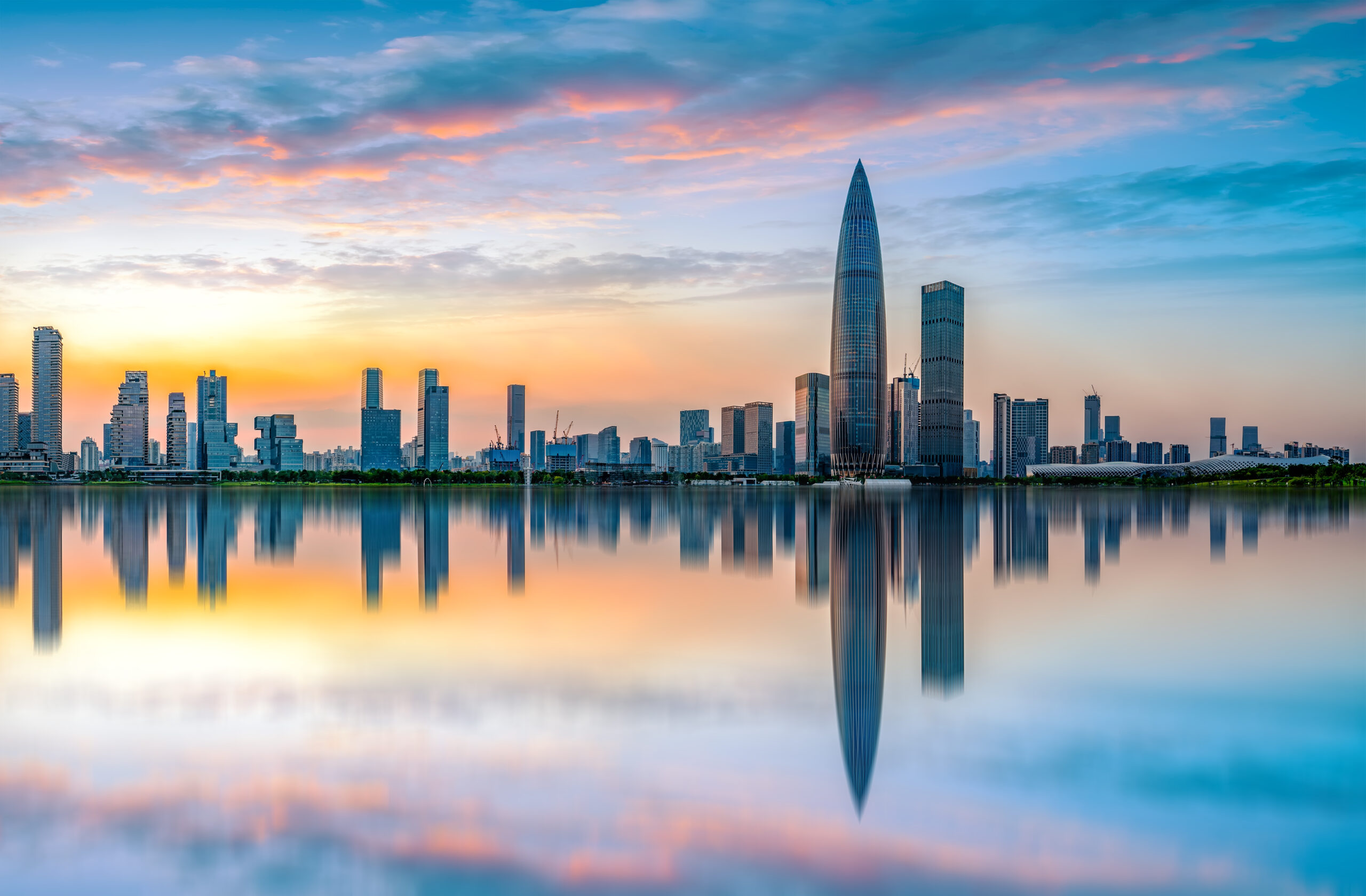 Modern building office building and urban skyline in Shenzhen Fi Modern building office building and urban skyline in Shenzhen Fi